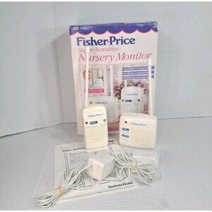 Vtg 1993 Fisher Price 1555 Super Sensitive Nursery Baby Monitor Tested & Manual